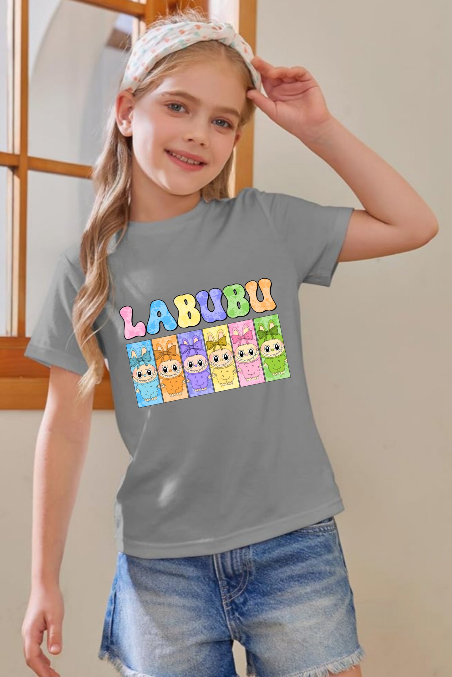 Six Coloring Labubu - Girl's T-Shirt