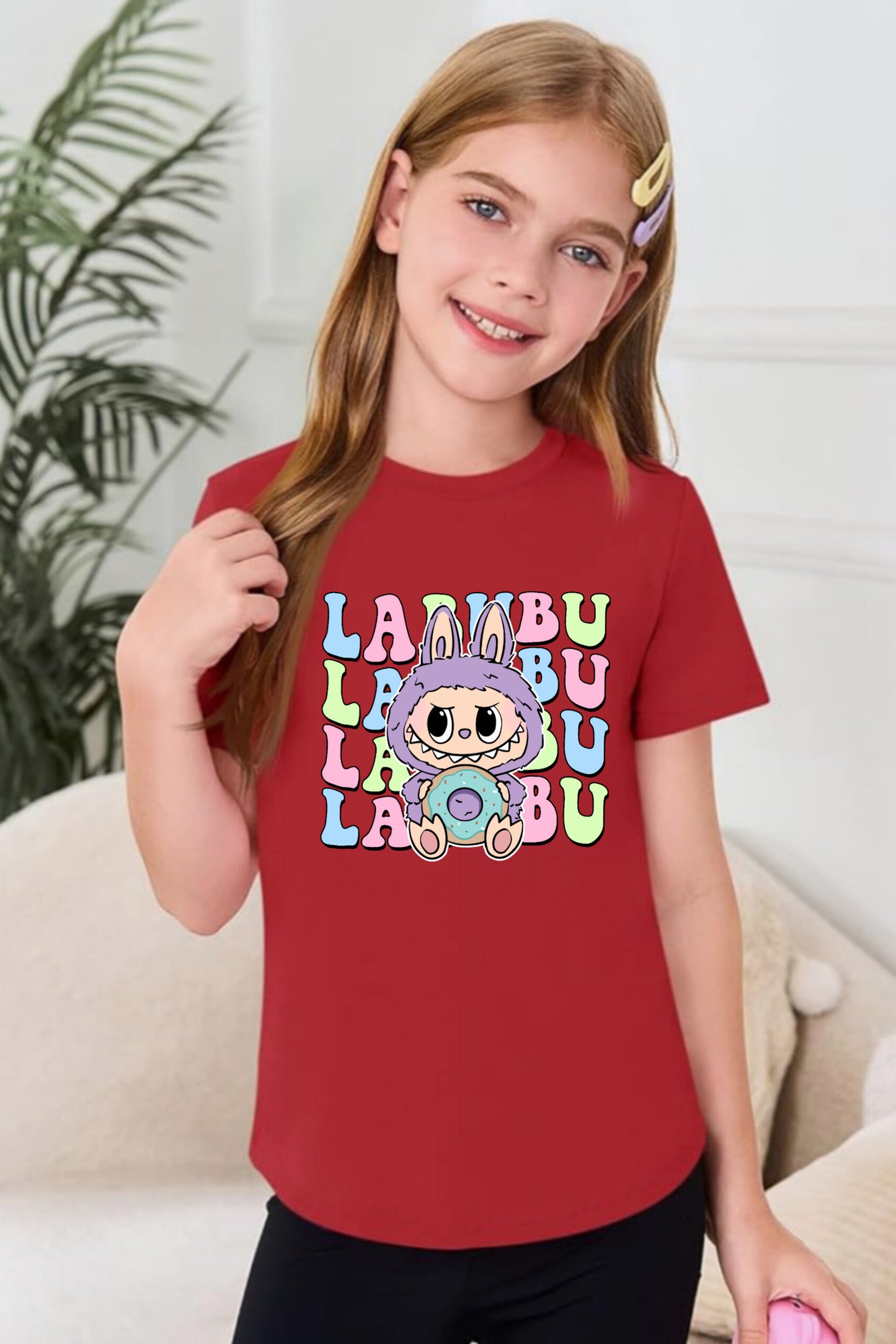 Purple Cute Labubu - Girl's T-Shirt