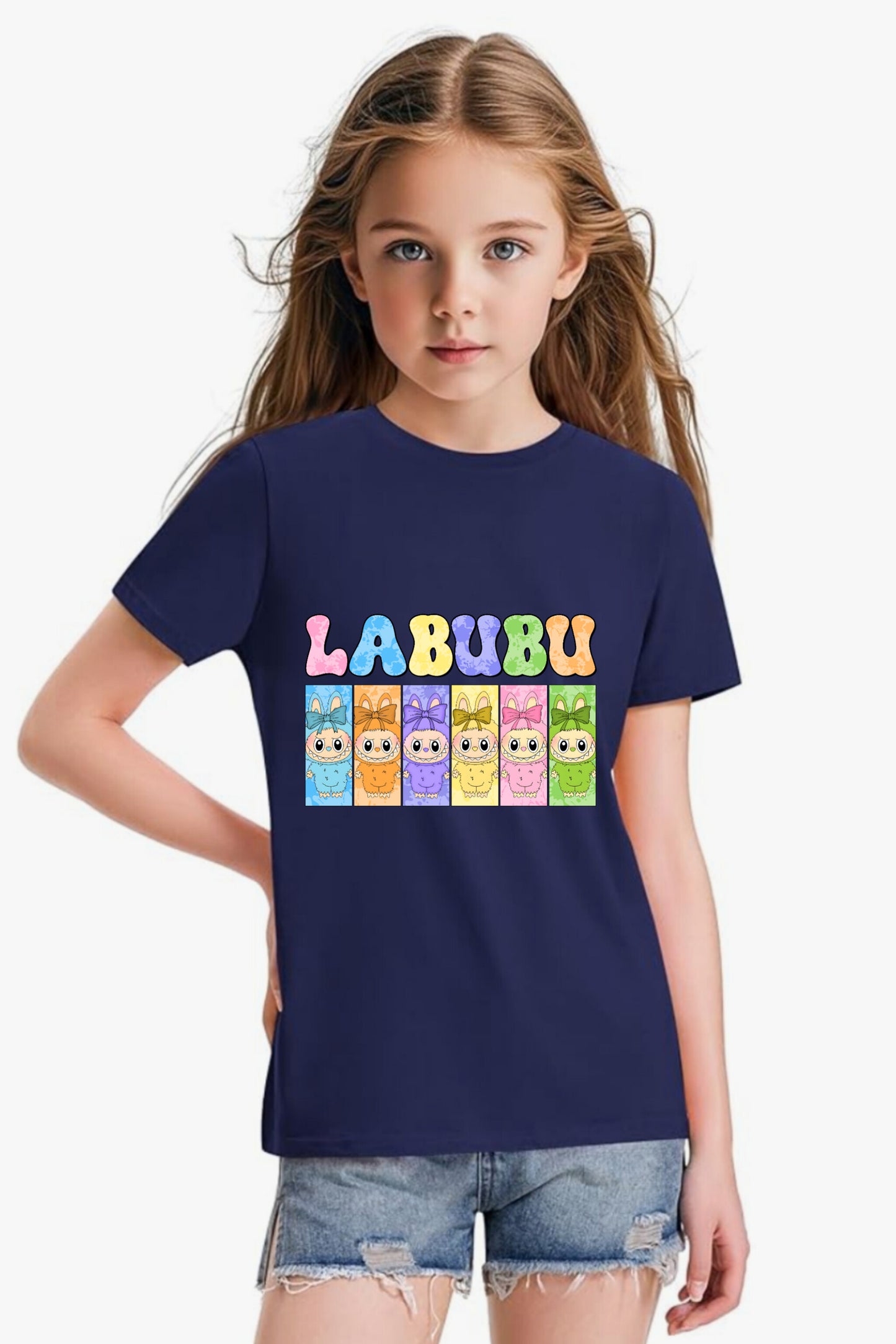 Six Coloring Labubu - Girl's T-Shirt