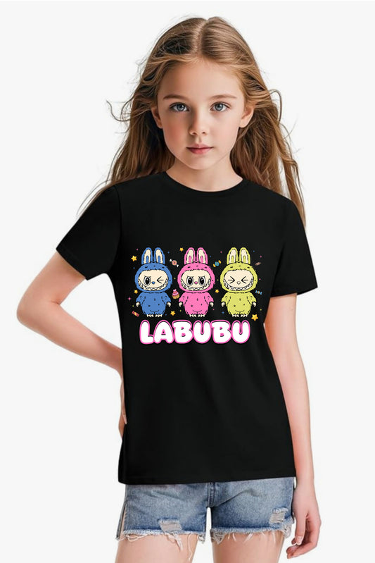 Three Cute Labubu - Girl's T-Shirt