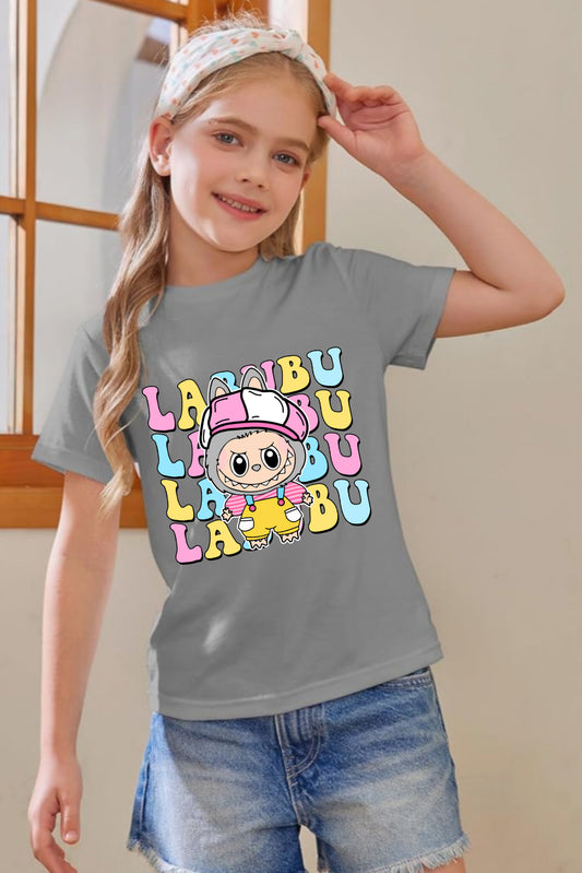 Yellow Pink Labubu - Girl's T-Shirt
