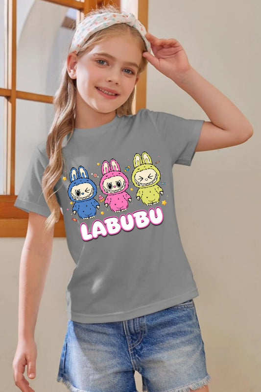 Three Cute Labubu - Girl's T-Shirt