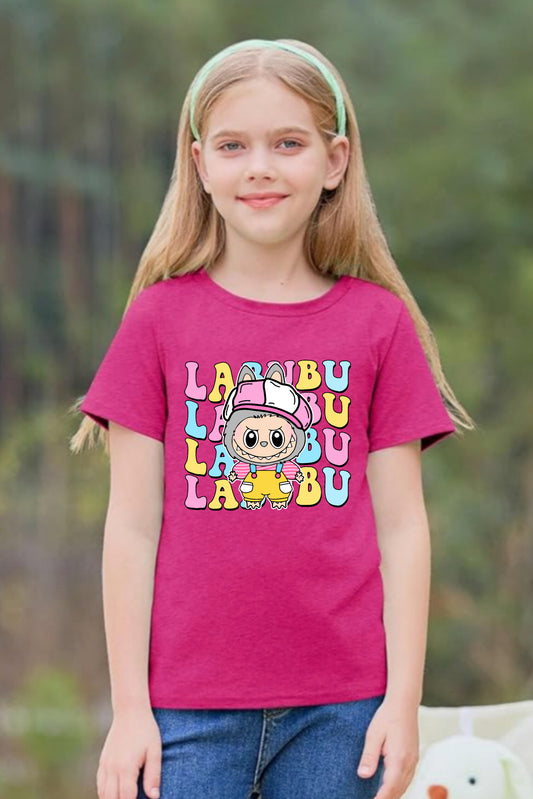 Yellow Pink Labubu - Girl's T-Shirt